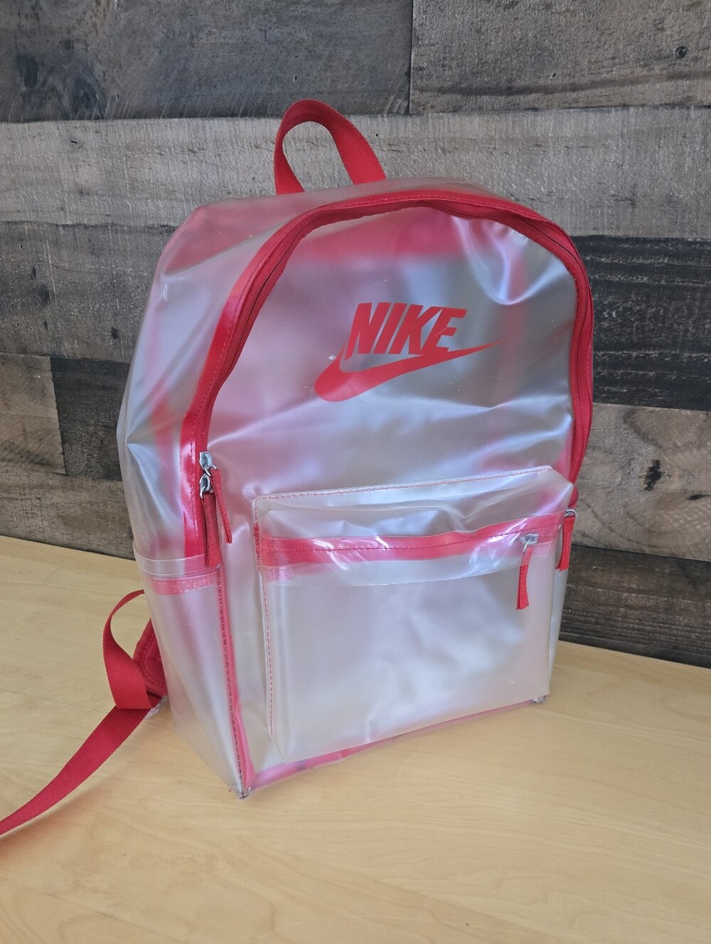 Nike Heritage Crystal Backpack Unisex (25L) Clear University Red HV8920-905
